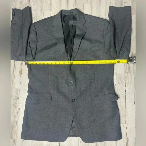 Lauren Ralph Lauren Blazer Jacket Men's 44L Gray Classic Solid - Picture 4 of 11
